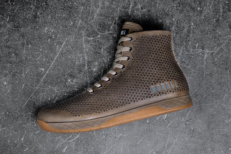 Nobull High-Top Sand Leather Women's Trainers Brown | USA Z1876U